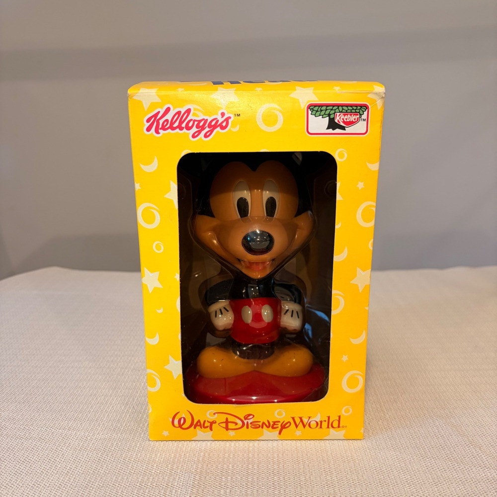 Vintage Mickey Mouse Walt Disney World Kellogg's Keebler Bobblehead New In Box